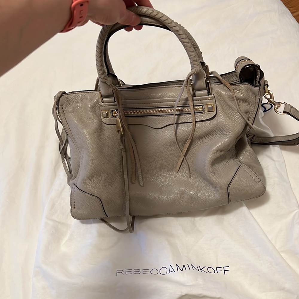 Gray Rebecca Minkoff large gray crossbody/ tote